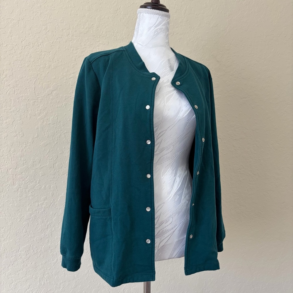 The Tog Shop Vintage Teal Button-Up Cardigan‎ Petite Small Classic Knit